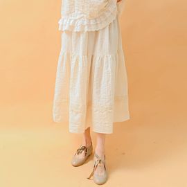 [Natural Garden] MADE N Hem Lace Double Skirt_High quality material, soft and comfortable to wear, waist banding_ Made in KOREA